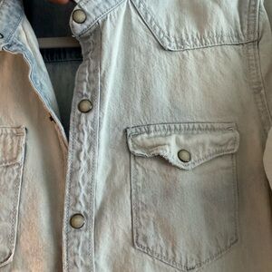 Lucky Brand Light Gray Shirt Jacket